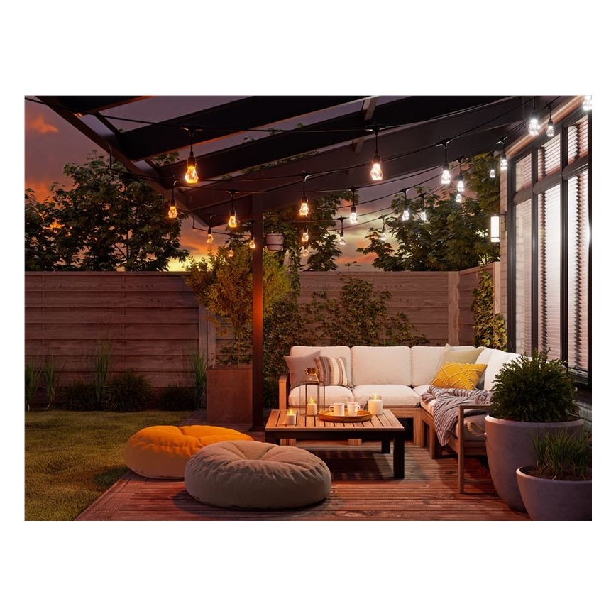 Nanoleaf - Ghirlandă LED RGBWIC reglabilă pentru exterior, 20xLED, 15 m, 2700-6500K, Wi-Fi, IP65