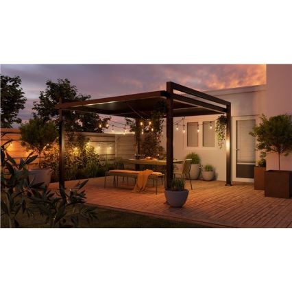 Nanoleaf - Ghirlandă LED RGBWIC reglabilă pentru exterior, 20xLED, 15 m, 2700-6500K, Wi-Fi, IP65