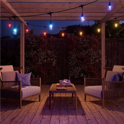 Nanoleaf - Instalație luminoasă LED RGBWIC reglabilă pentru exterior GIRLANDA 20xLED 15m 2700-6500K Wi-Fi IP65