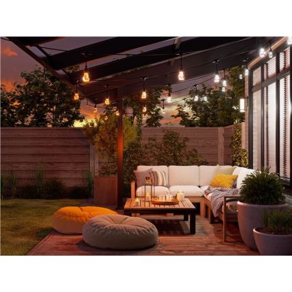 Nanoleaf - Instalație luminoasă LED RGBWIC reglabilă pentru exterior GIRLANDA 20xLED 15m 2700-6500K Wi-Fi IP65