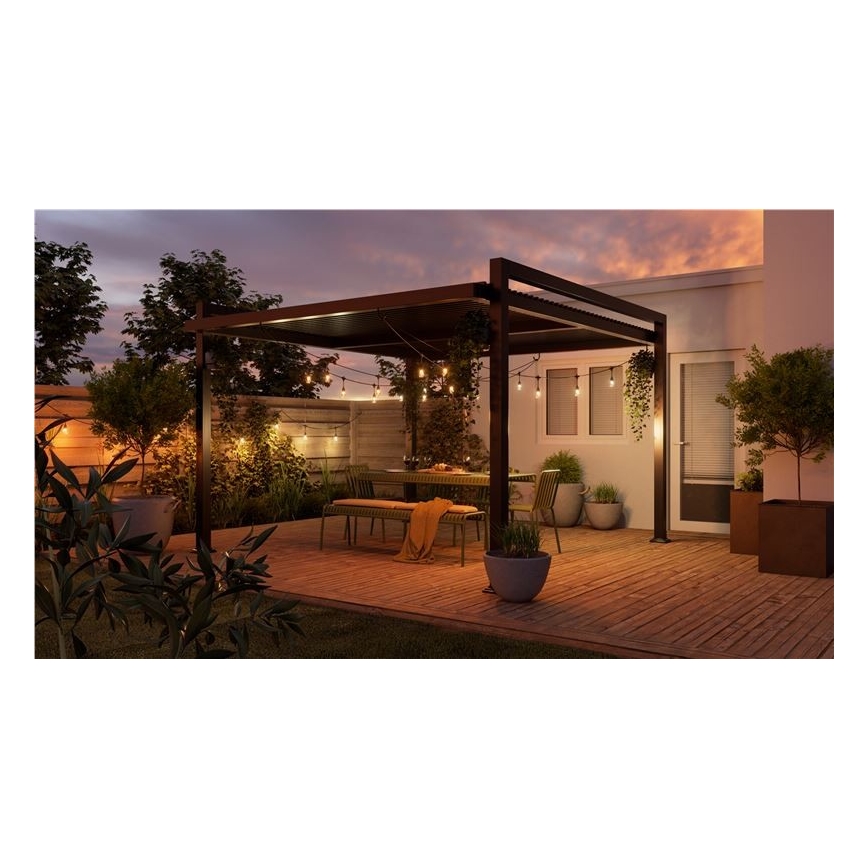 Nanoleaf - Instalație luminoasă LED RGBWIC reglabilă pentru exterior GIRLANDA 20xLED 15m 2700-6500K Wi-Fi IP65