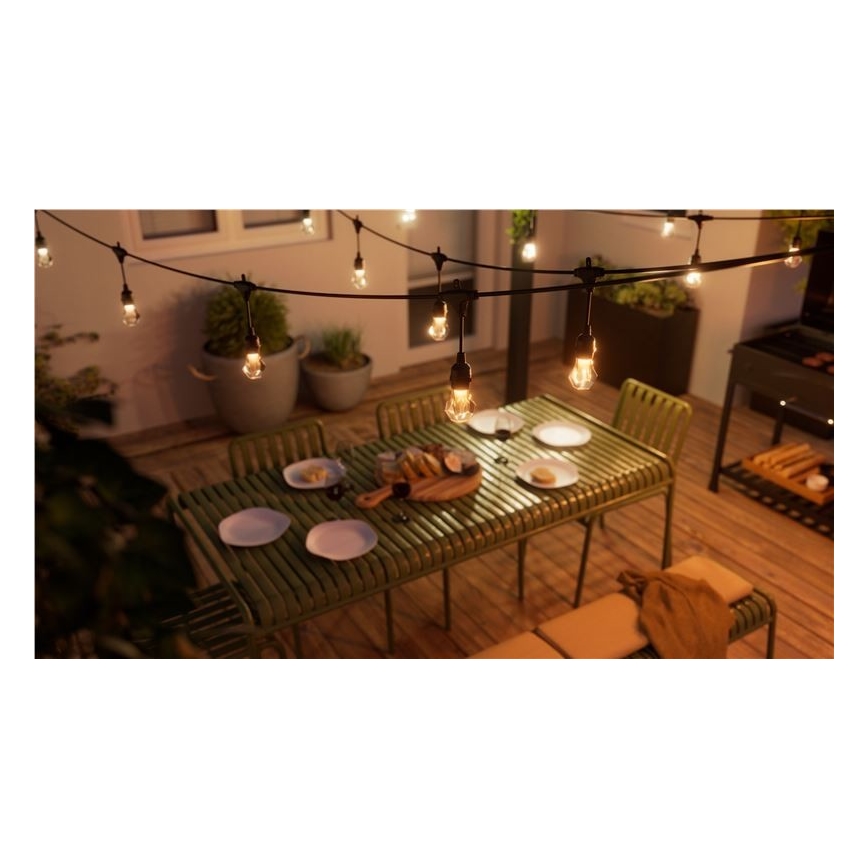 Nanoleaf - Instalație luminoasă LED RGBWIC reglabilă pentru exterior GIRLANDA 20xLED 15m 2700-6500K Wi-Fi IP65