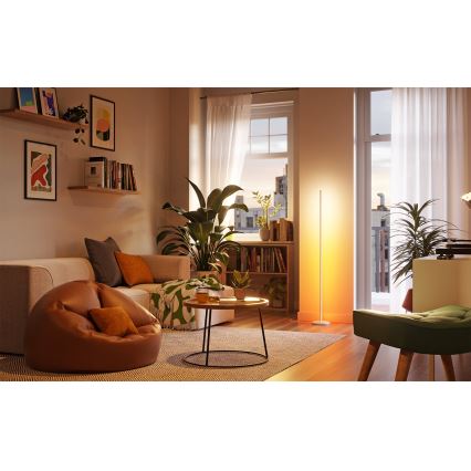 Nanoleaf - Lampă de podea LED RGBW reglabilă, 22W, 230V, 2200–6500K, Wi‑Fi, albă