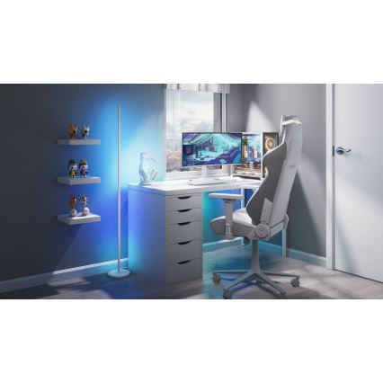 Nanoleaf - Lampă de podea LED RGBW reglabilă, 22W, 230V, 2200–6500K, Wi‑Fi, albă