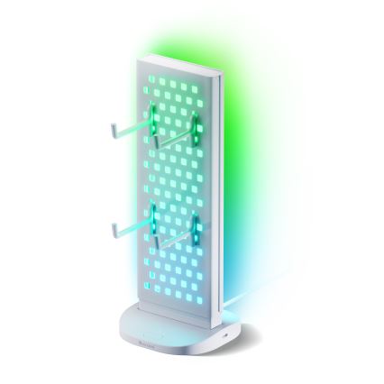 Nanoleaf - Stație de birou 3-în-1 cu încărcare, LED RGBIC reglabilă, 5V, 2700-6500K, albă