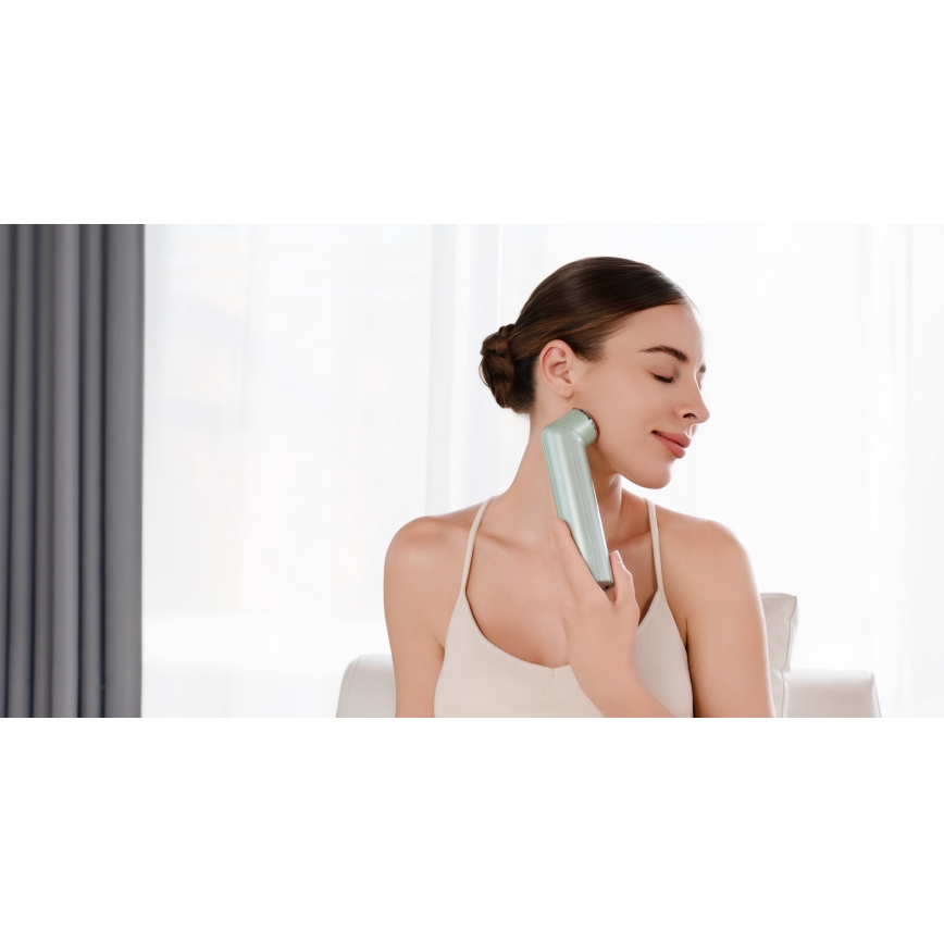 Nanoleaf - Dispozitiv cu LED și ultrasunete pentru întinerirea pielii, 6 în 1, 5W/2500 mAh, mentă