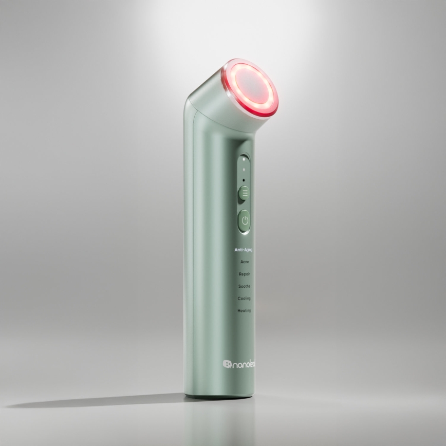 Nanoleaf - Dispozitiv cu LED și ultrasunete pentru întinerirea pielii, 6 în 1, 5W/2500 mAh, mentă