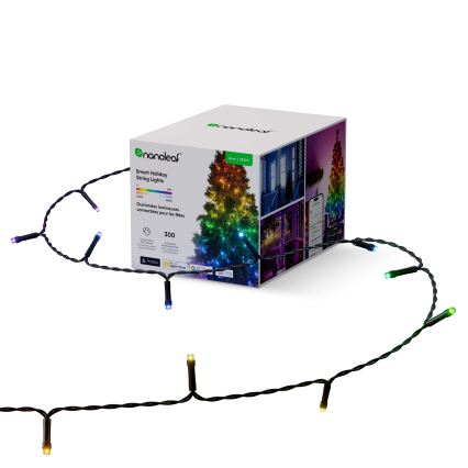 Nanoleaf - LED RGBW ghirlandă de Crăciun pentru exterior ESSENTIALS 300xLED 2x12m 2700-6500K Wi-Fi IP67