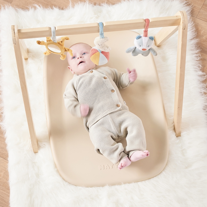 Nattou - Salteluță pentru schimbat scutece SOFTY 50x70 cm bej