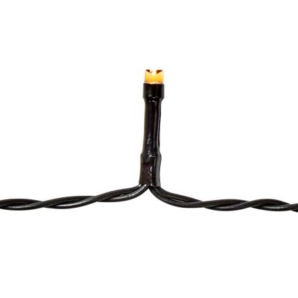 Șir luminos LED exterior pentru Crăciun 96xLED/7 funcții/3xAA 7,7m IP44 alb cald