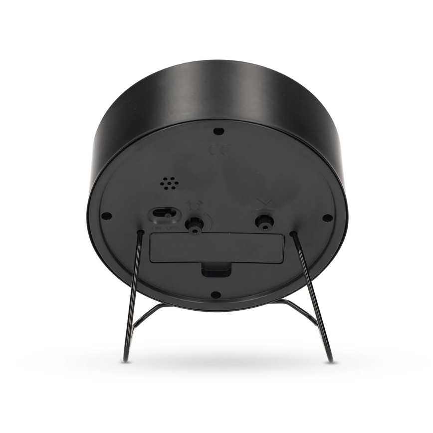 Ceas deșteptător analogic 1xAA negru