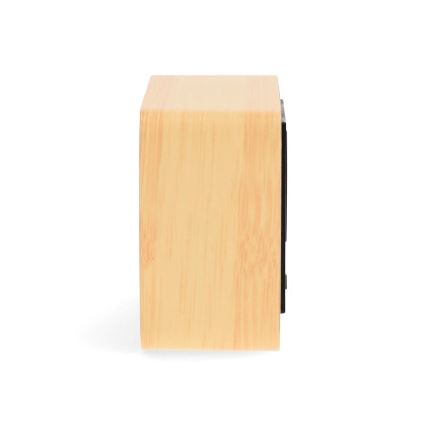 Ceas deșteptător digital din lemn cu afișaj LED și termometru, 5V/3xAAA