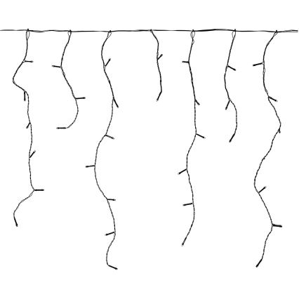 Instalație LED tip perdea pentru exterior, 360 LED, 7 funcții, 14 m, IP44, alb cald