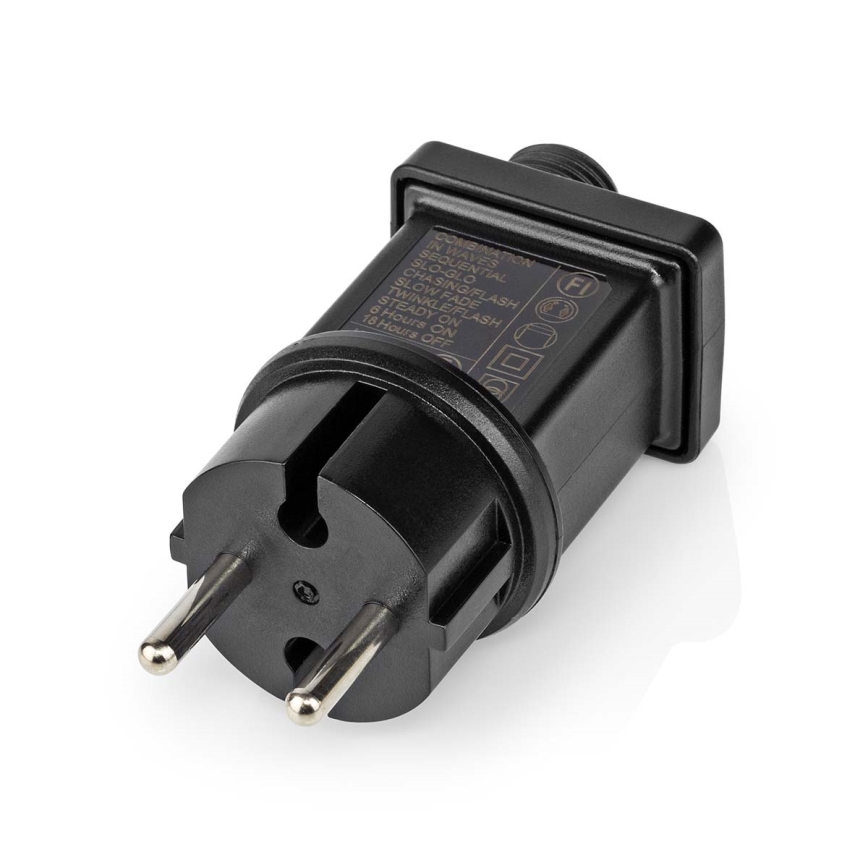 Instalație LED tip perdea pentru exterior, 360 LED, 7 funcții, 14 m, IP44, alb cald