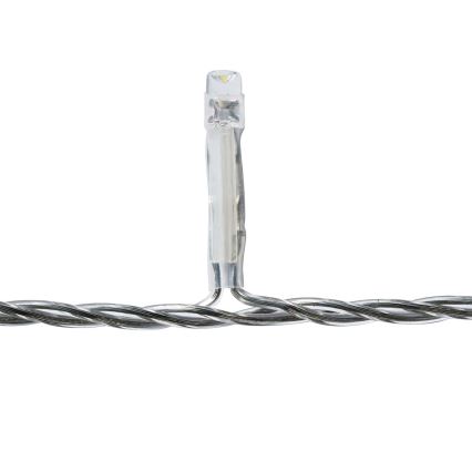 Perdea LED de exterior pentru Crăciun, 360 LED/7 funcții, 14 m, IP44, alb rece