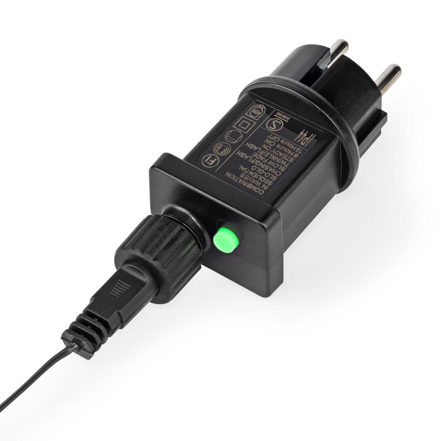 Ghirlandă LED de exterior 180 LED, 7 funcții, 16,5 m, IP44, alb cald