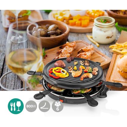 Grătar Raclette cu accesorii 800W/230V