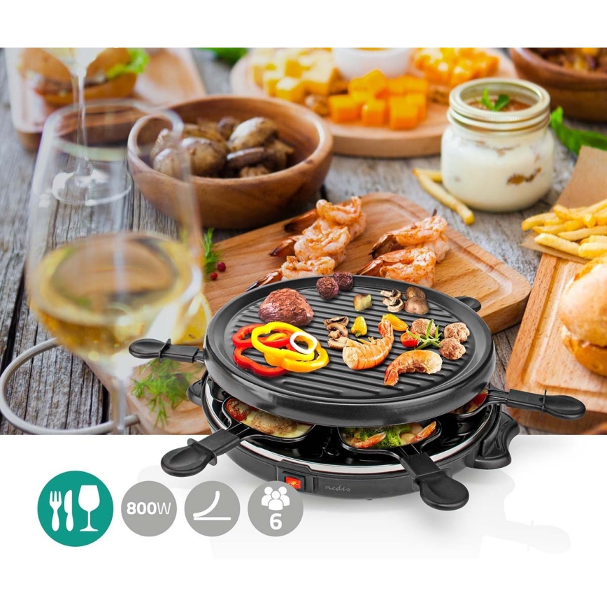 Grătar Raclette cu accesorii 800W/230V