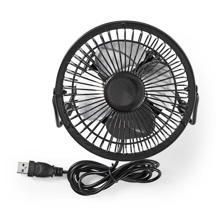 Ventilator de birou USB, 3 W, Ø 10 cm, negru