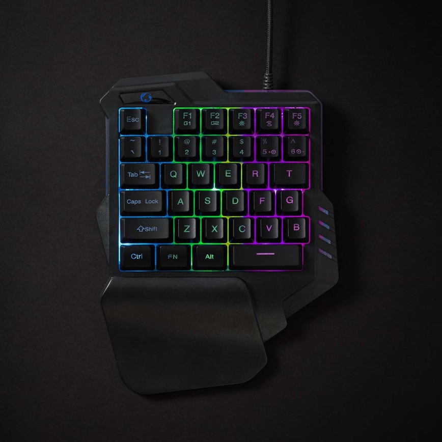 Tastatură de gaming RGB LED cu o singură mână 5V