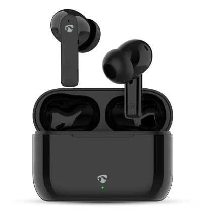 Căști wireless cu ENC, 450 mAh + 2x 40 mAh, IPX4, negru