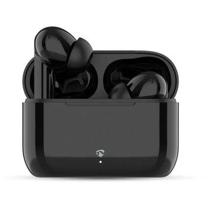 Căști wireless cu ENC, 450 mAh + 2x 40 mAh, IPX4, negru