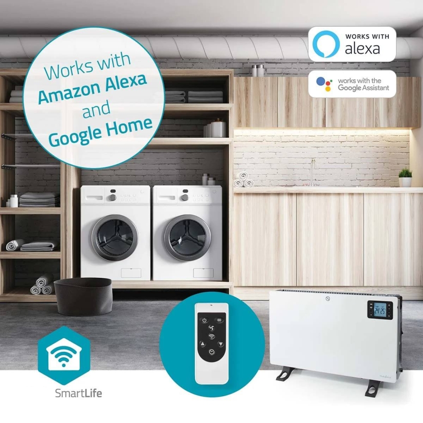 Încălzitor electric/convector 750/1250/2000W/230V Wi-Fi Tuya + telecomandă