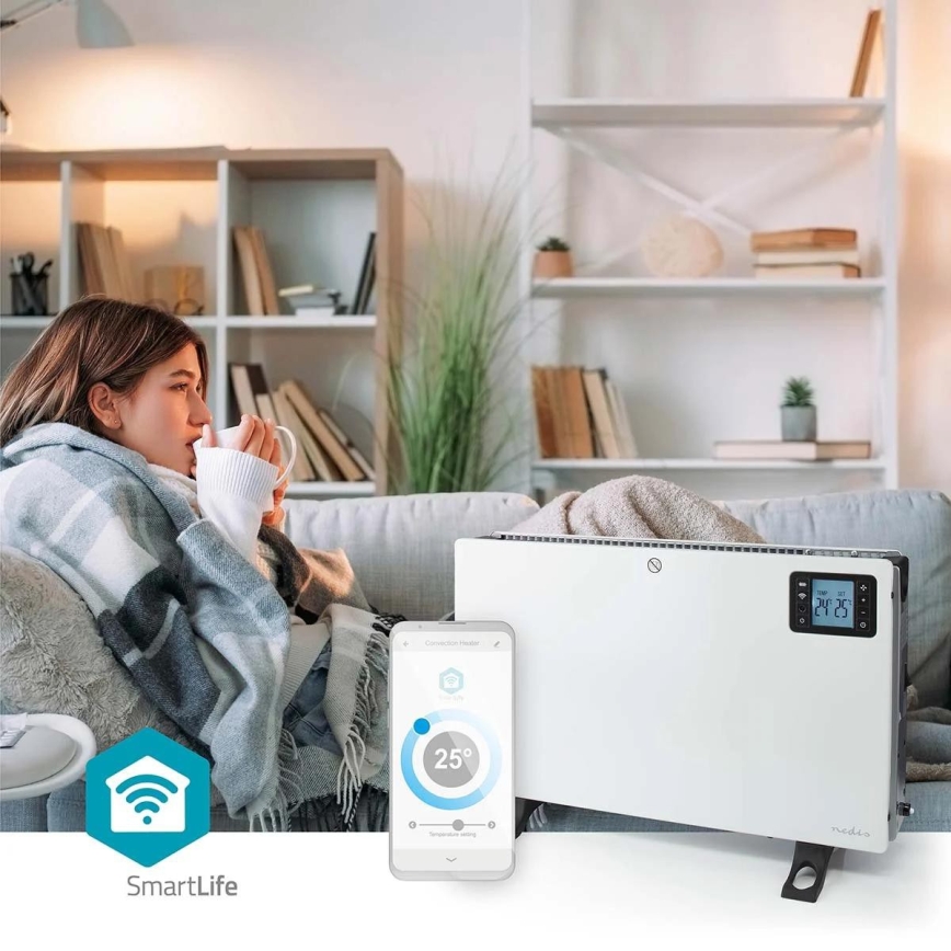 Încălzitor electric/convector 750/1250/2000W/230V Wi-Fi Tuya + telecomandă