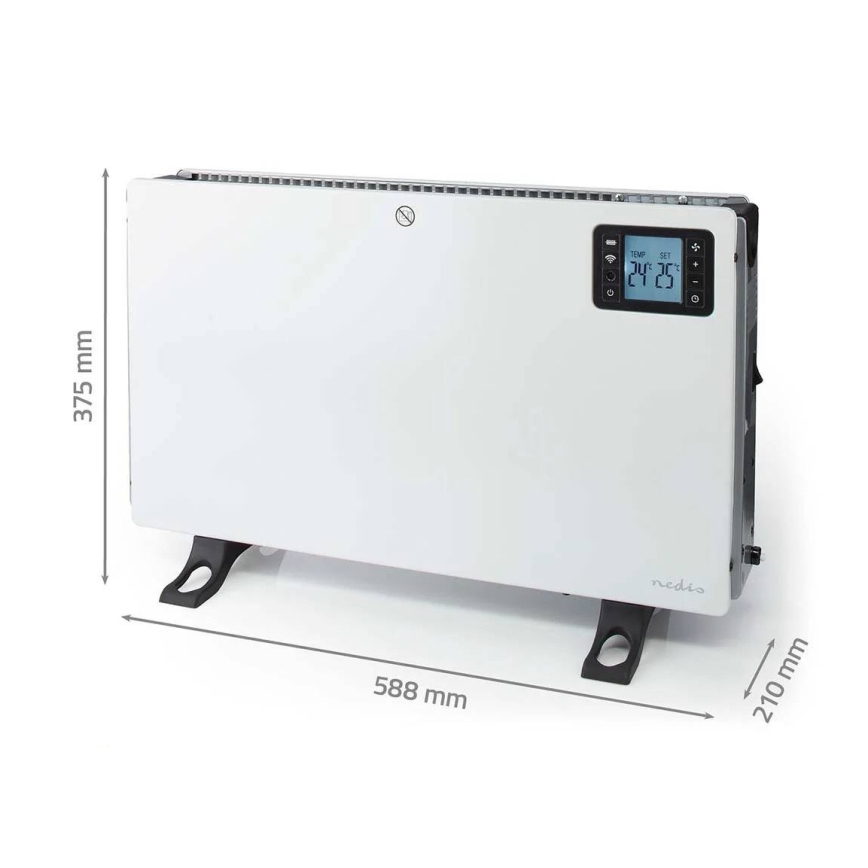 Încălzitor electric/convector 750/1250/2000W/230V Wi-Fi Tuya + telecomandă