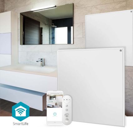 Panou radiant cu infraroșu 350 W / 230 V, 59,8 x 62 cm, IP44, Wi‑Fi Tuya + telecomandă