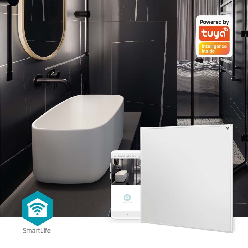 Panou radiant cu infraroșu 350 W / 230 V, 59,8 x 62 cm, IP44, Wi‑Fi Tuya + telecomandă
