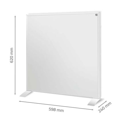 Panou radiant cu infraroșu 350 W / 230 V, 59,8 x 62 cm, IP44, Wi‑Fi Tuya + telecomandă