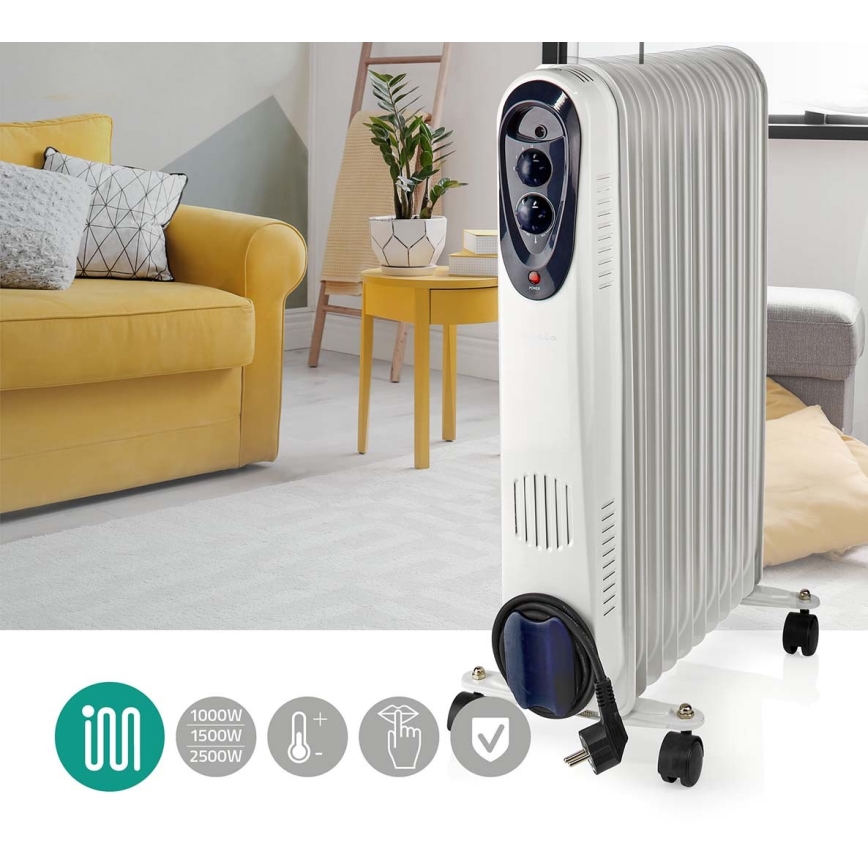 Radiator portabil cu ulei, 11 aripi, 1000/1500/2500W/230V