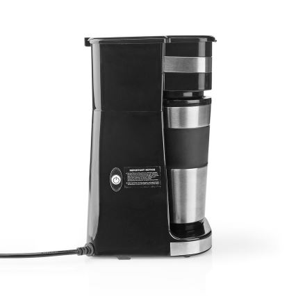 Aparat de cafea pentru o singură ceașcă, 0,4 l, cu cană de călătorie