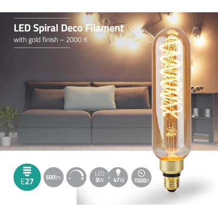 Bec LED dimabil FILAMENT T65 E27/8,5W/230V 2000K