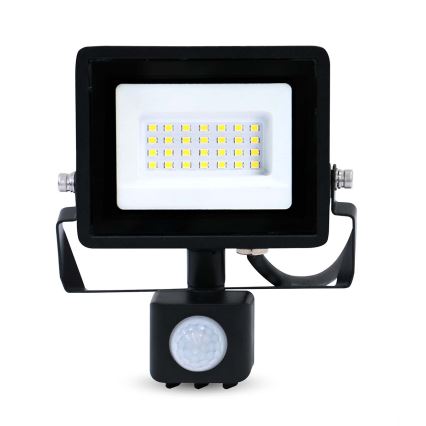 Proiector LED cu senzor de mișcare și crepuscular, cu priză, 20W/230V, IP44