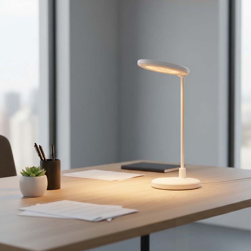 Lampă LED tactilă reîncărcabilă cu oglindă, reglabilă, 6W, 1200 mAh, 3000/4000/5700K, CRI 90, albă