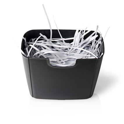 Distrugător de documente A4, capacitate 10 l, 230V, negru