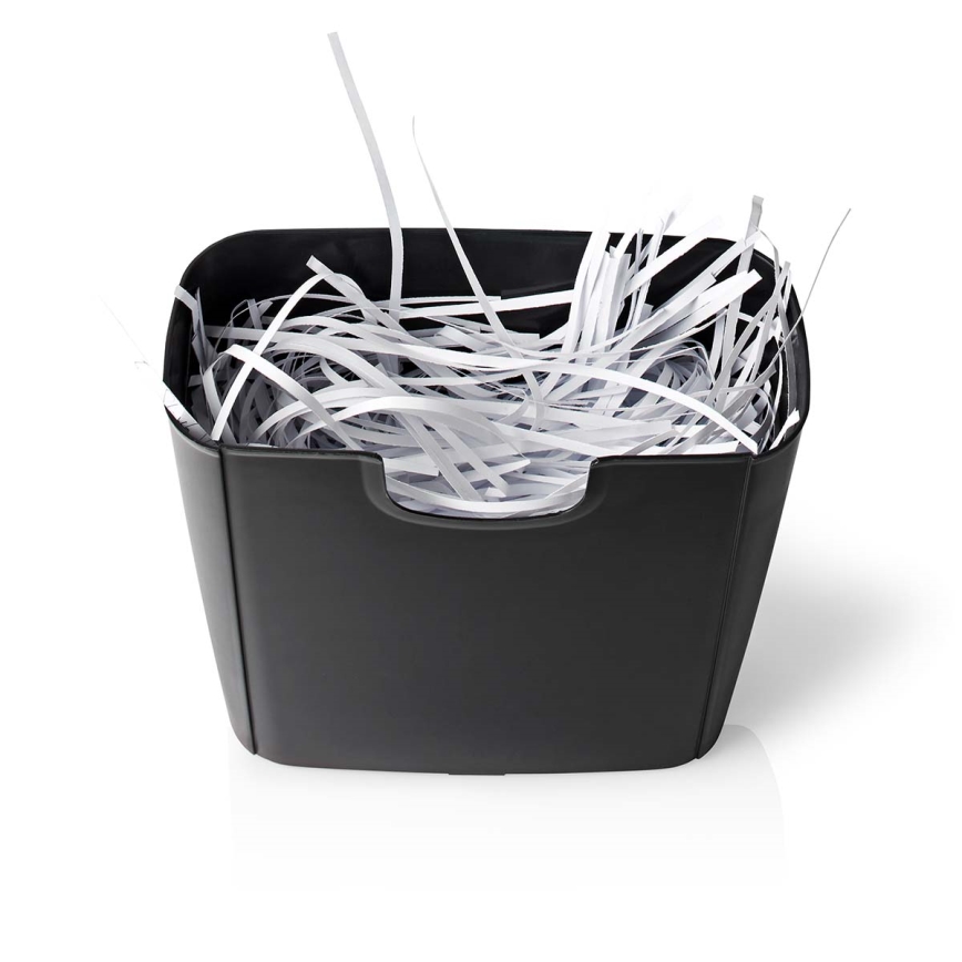 Distrugător de documente A4, capacitate 10 l, 230V, negru