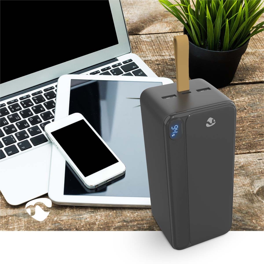 Baterie externă 30 000 mAh cu ecran LED, Power Delivery