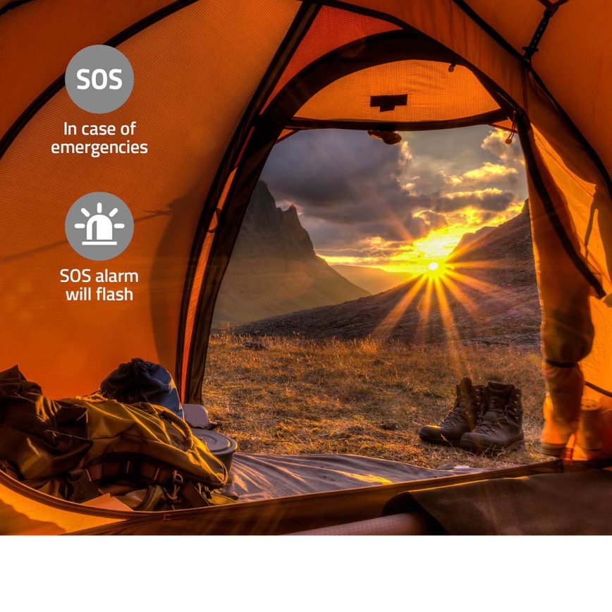 Radio DAB+/FM cu manivelă, panou solar și lanternă LED, 5V/2500 mAh, verde/negru