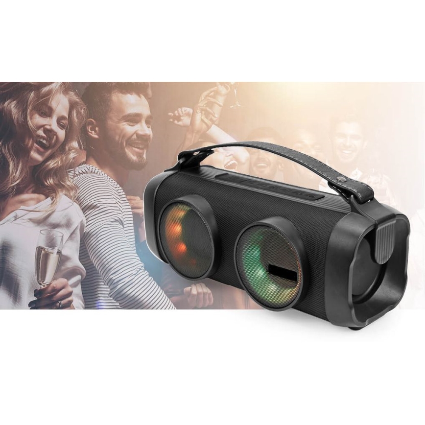 Boxă portabilă LED RGB cu încărcare, 24W/3000 mAh, IPX5