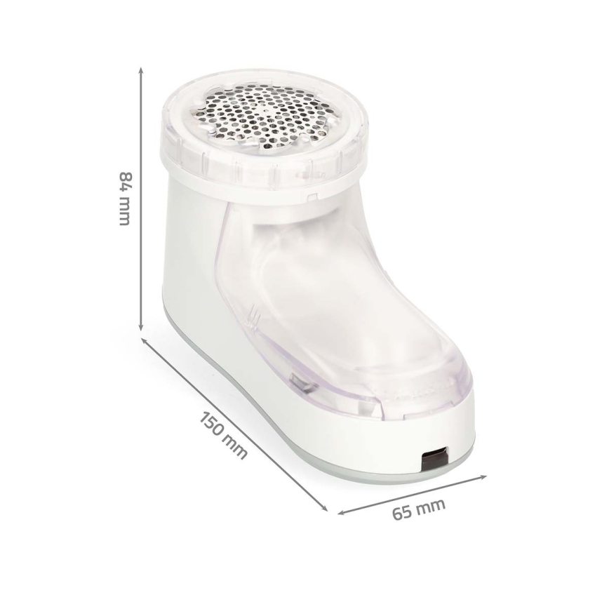 Îndepărtător de scame reîncărcabil 500 mAh, alb