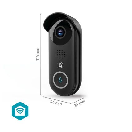 Sonerie video inteligentă SmartLife cu senzor de mișcare, 5V, Full HD 1080p, IP54, Wi-Fi, compatibilă cu Tuya