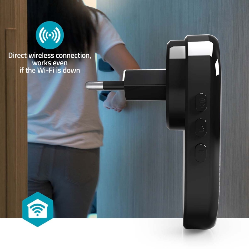 Gong pentru sonerie SmartLife Wi-Fi, negru