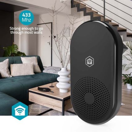 Gong pentru sonerie SmartLife Wi-Fi, negru