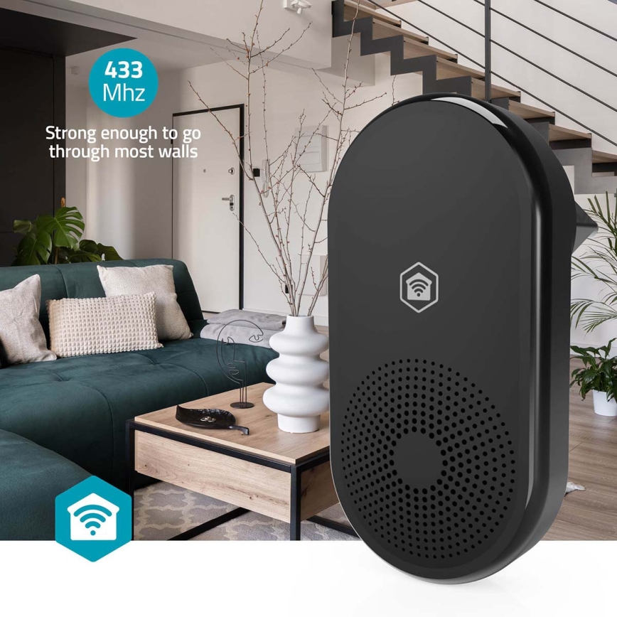 Gong pentru sonerie SmartLife Wi-Fi, negru