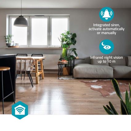 Cameră inteligentă Smartlife, 3 MP (1296p) Full HD, alimentare 5V, Wi-Fi, compatibilă cu Tuya