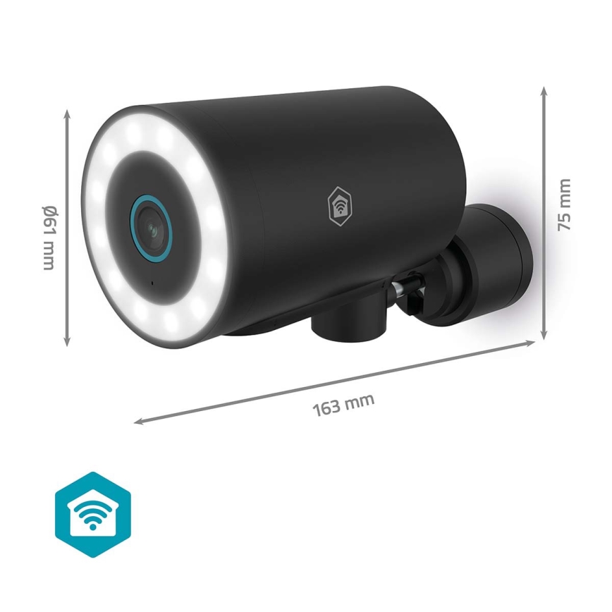 Cameră de exterior inteligentă SmartLife 4K 8MP 3840×2160p, 5V, IP65, Wi-Fi, Tuya