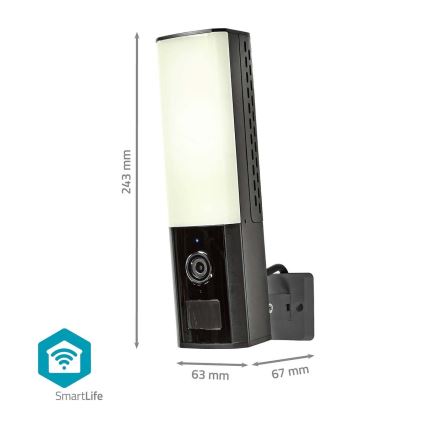 Cameră de exterior inteligentă Smartlife Full HD 1080p cu iluminare LED Wi-Fi Tuya IP65